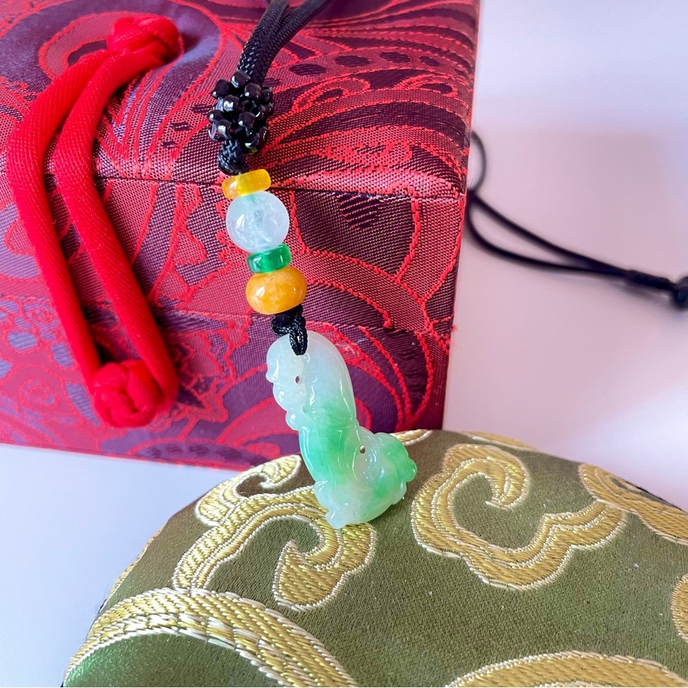 Certified Natural Burmese Jadeite Jade Pendant